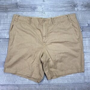 Polo Ralph Lauren Shorts Mens 38 Beige Linen Cotton Straight Fit Chino Nautical